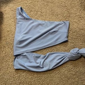 NWT one shoulder wrap top
